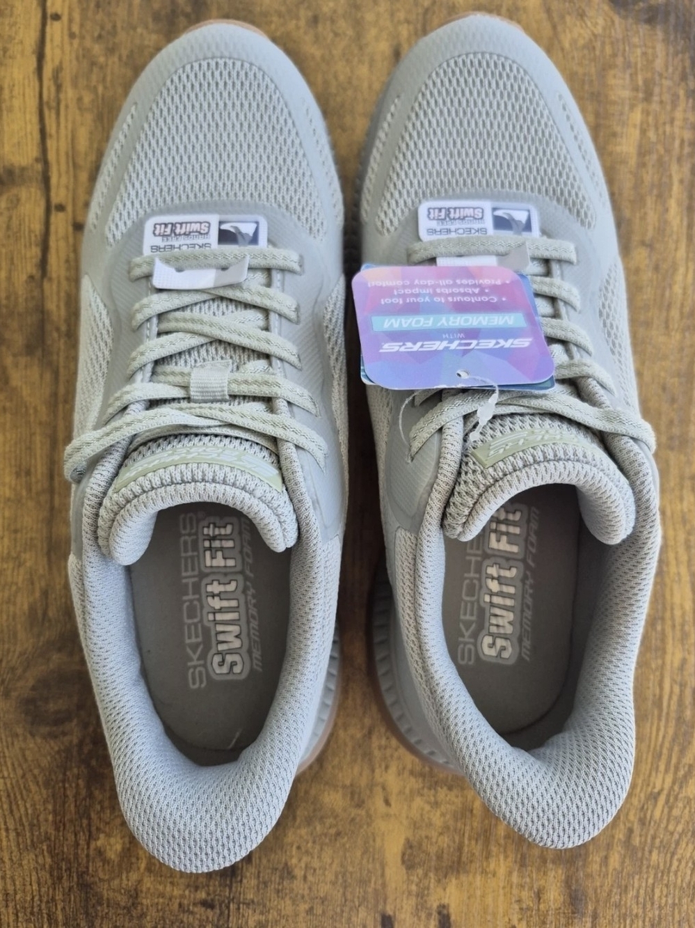 Skechers Slip-ins BOBS Sport Squad 4 Olive Grey Sneakers Size 6.5 NWT - Picture 5 of 16
